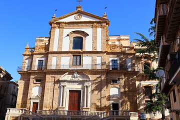 Fototapeta na wymiar Caltanissetta, Sicily (Italy): Church of Sant'Agata al Collegio
