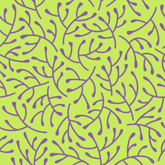 Seamless abstract floral pattern drawn in vector. Elegant design for textile and wrapping paper.