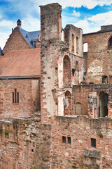 Fototapeta na wymiar Heidelberg, Germany - Part of historic Heidelberg castle