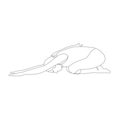 Yoga girl continuous line drawing minimalist design one line drawing of woman in yoga pose exercise