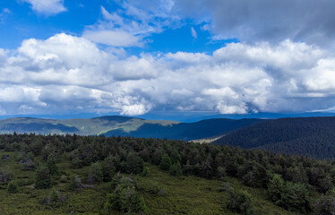 Landscape from the Saca Mare peak in the Gurghiu Mountains - Romania
