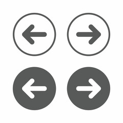Turn right and left arrow icon vector. Forward and back sign symbol