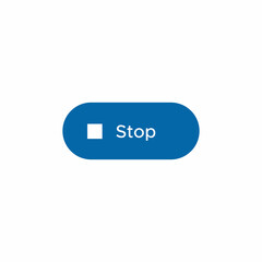 Stop button icon vector for web media player or mobile app