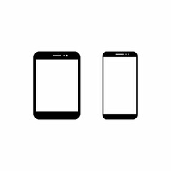 Tablet smartphone icon vector in clipart style