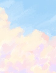 入道雲の背景イラスト