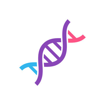 The DNA symbol with dynamic color. Isolated Vector Illustration.