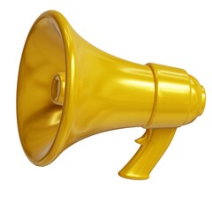 Modern Gold  loudspeaker 3D realistic icon. Marketing time concept