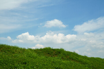 夏の青空と白い雲