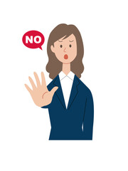 拒否するビジネスウーマン