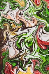 pattern with different colors floating with each other