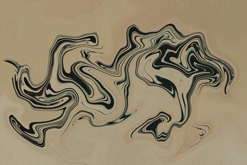 an illustration with black floating colors with light background