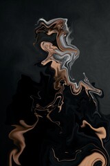 liquid flow in upward direction with dark background