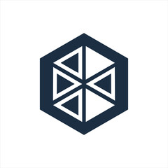 Monochrome simple abstract box logo