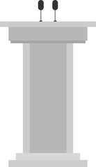Wooden podium tribune vector illustration isolated on white