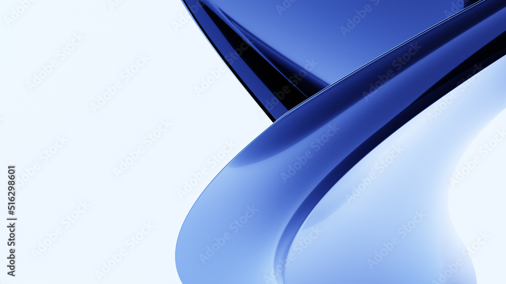 Poster abstract colorful background with waving geometry. 3d render - illustration
