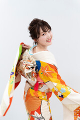 着物を着た女性