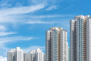 Obraz na płótnie Canvas High rise residential building of public estate in Hong Kong city