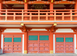 facade of Seiganto-ji Temple at Nachi Katsuura, Wakayama, Japan