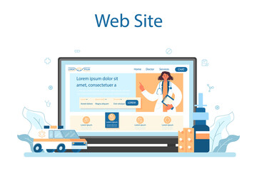 Therapist online service or platform. Healthcare, medicine treatment