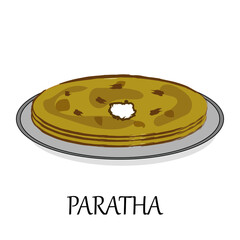 Indian cusin Paratha with butter