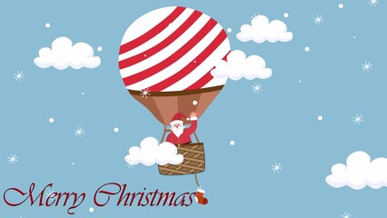 Merry Christmas, happy Christmas, snow, Santa clause, present, animation, motion picture, Santa clause delivering presents with snow 