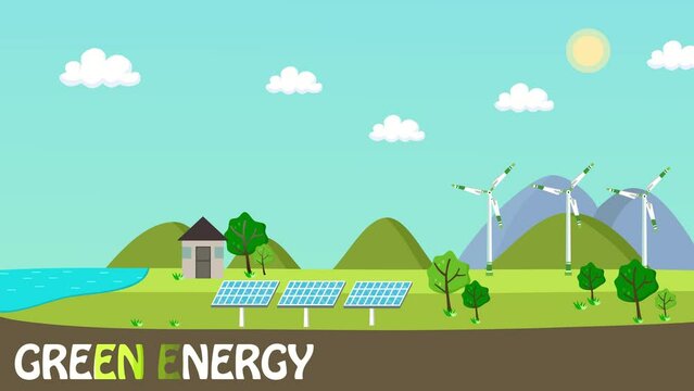 green energy, water day, ecosystem, animation, motion picture, wind energy, wind, electricity