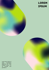 Vector Gradient Colorful Cover. Holographic Abstract Background Poster Design Template.