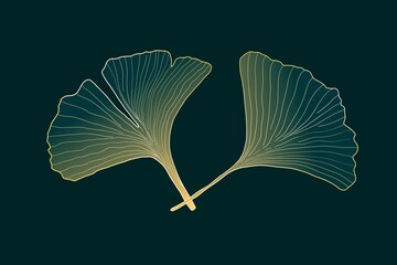 Ginkgo leaves fashion print