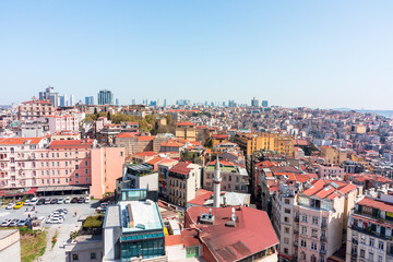 European part of Istanbul, Turkey. Panorama in sunny day