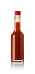 bottle of spicy on a white