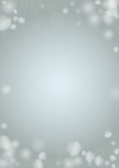 Vector Magical Glowing Background with Silver and Purple Falling Hexagon on Blue. Falling Snow. Glittery Confetti Frame. Christmas and New Year Design. Winter Sky. Summer Sunshine. Water Bokeh Splash.