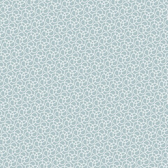 Seamless vector ornament. Modern wavy background. Geometric modern light blue and white pattern