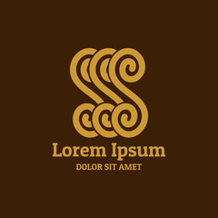 Luxury Logo. Luxury logo design with batik ornaments. Minimalist and modern logo design. Suitable for boutique business