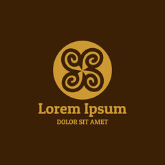 Luxury Logo. Luxury logo design with batik ornaments. Minimalist and modern logo design. Suitable for boutique business