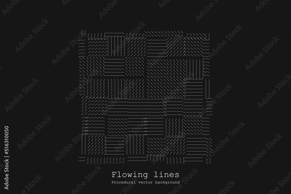 Poster abstract line matrix pattern. noise flow dynamic.