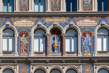 Tuinposter building facade in Hofburg district in Vienna, capital of Austria © philippe paternolli