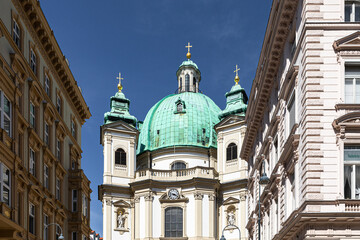Obraz premium building facade in Hofburg district in Vienna, capital of Austria