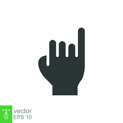 Fototapeta na wymiar Promise glyph icon. Simple solid style. Finger, gesture, little, communication concept. Black and white symbol. Vector illustration isolated on white background. EPS 10