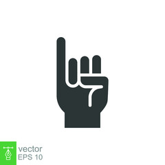 Promise glyph icon. Simple solid style. Finger, gesture, little, communication concept. Black and white symbol. Vector illustration isolated on white background. EPS 10