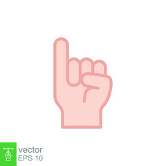 Obraz premium Promise icon. Simple flat, filled outline style. Finger, gesture, little, communication concept. Color symbol. Vector illustration isolated on white background. EPS 10