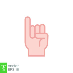 Promise icon. Simple flat, filled outline style. Finger, gesture, little, communication concept. Color symbol. Vector illustration isolated on white background. EPS 10