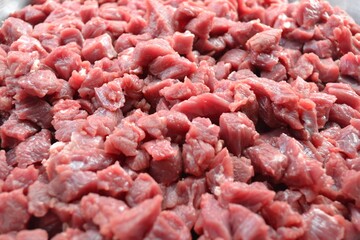 raw diced meat