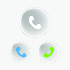Phone call icon set
