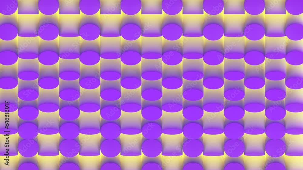 Poster Cylinder texture with a trendy gradient. 3d rendering seamless loop animation