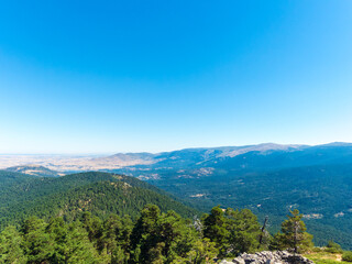 Fototapeta na wymiar Views from the mountains of the Sierra de Guadarrama.