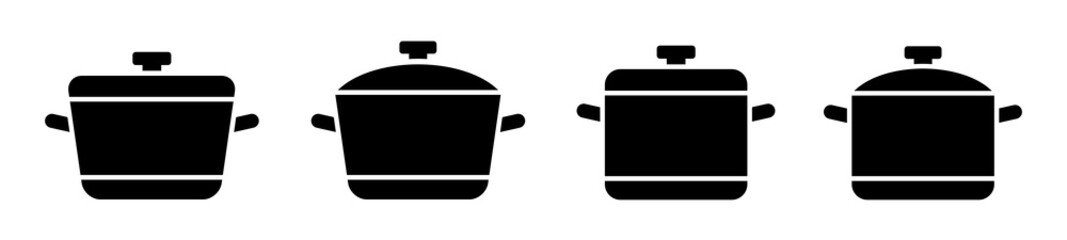 Pans Icon. Pot icon. Kitchen set utensils icon, vector illustration