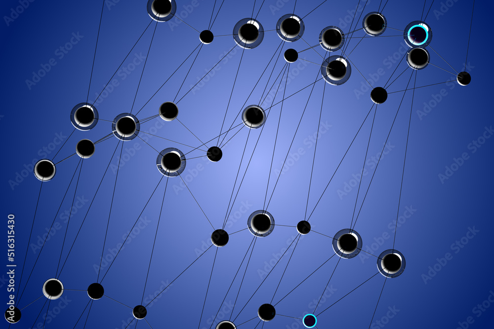 Poster electric cyber background. online network concept. abstract blue background. network connection meta