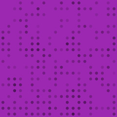 Abstract seamless geometric pattern. Mosaic background of black circles. Evenly spaced  shapes of different color. Vector illustration on purple background