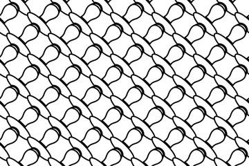 Fototapeta premium Seamless pattern completely filled with outlines of nipple symbols. Elements are evenly spaced. Vector illustration on white background