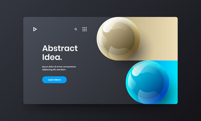 Isolated corporate identity vector design layout. Modern realistic balls flyer template.